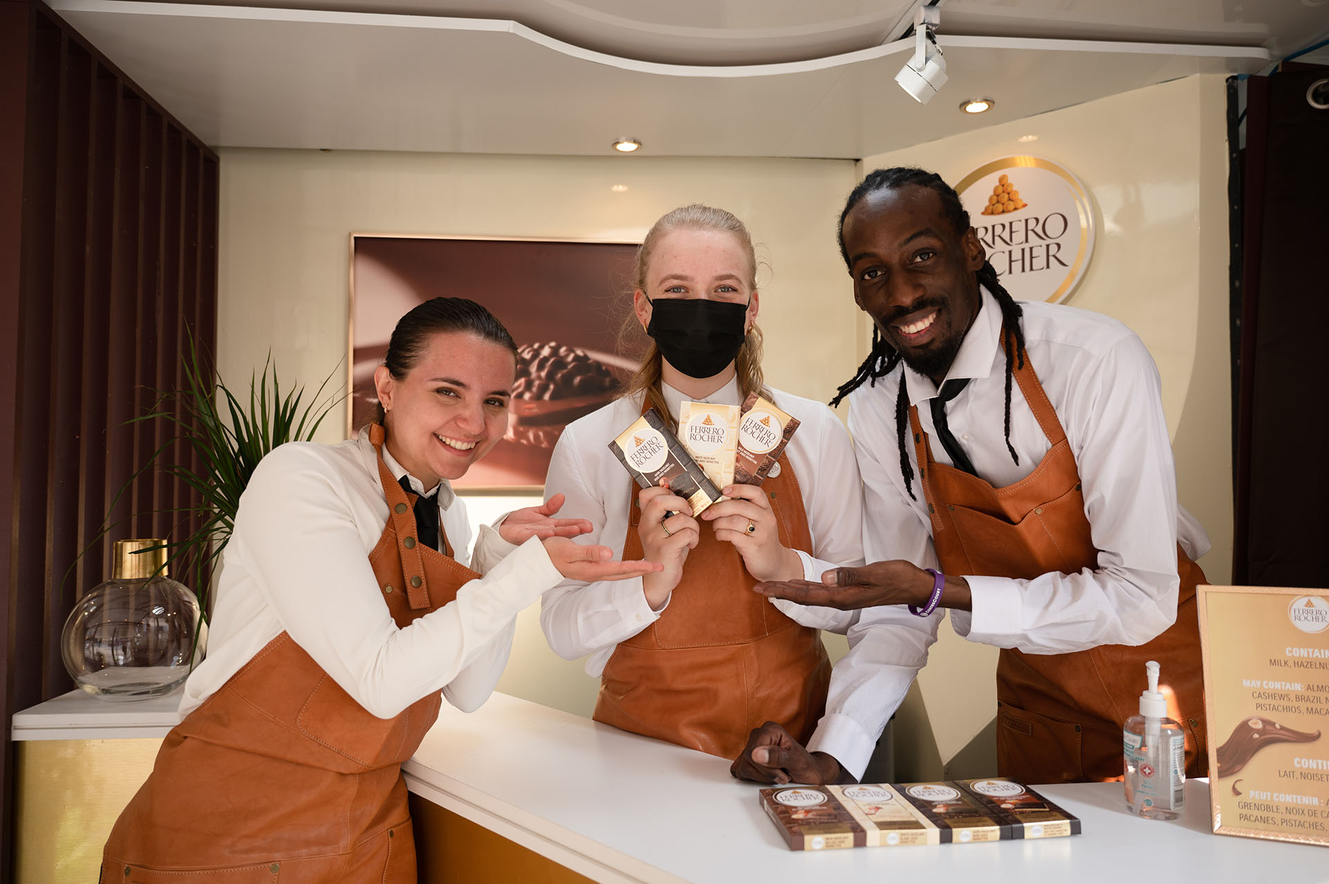 Brand Ambassadors at the Ferrero Rocher activation