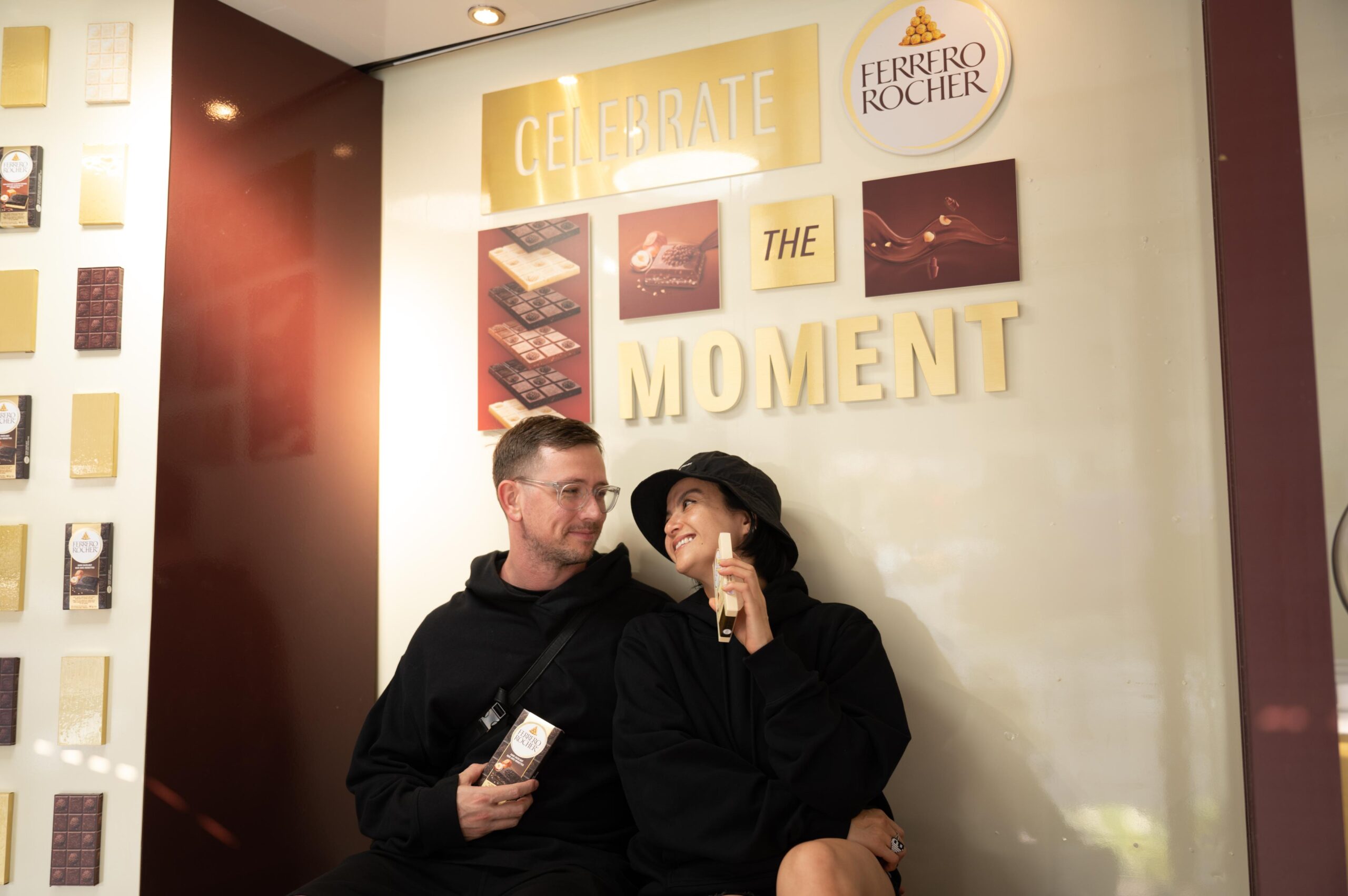 A couple at the Ferrero Rocher brand activation